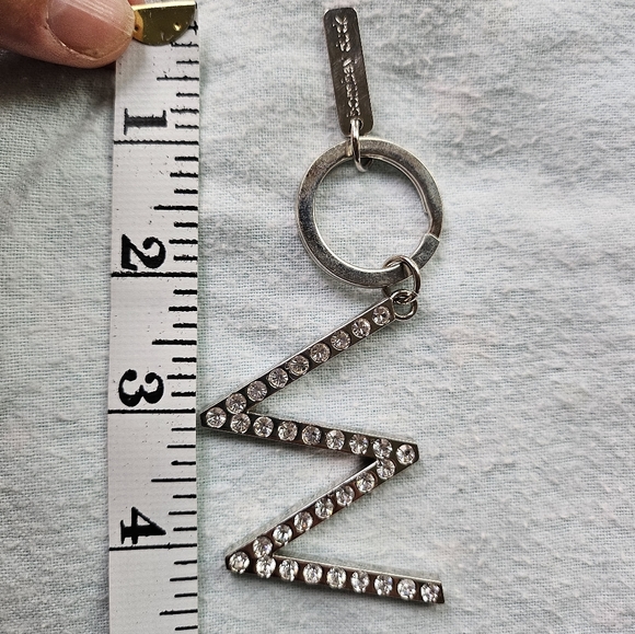 Bombay Duck Pave "W" Initial Bling Keychain, Clear Rhinestones, Silver, NWOT - Picture 7 of 7
